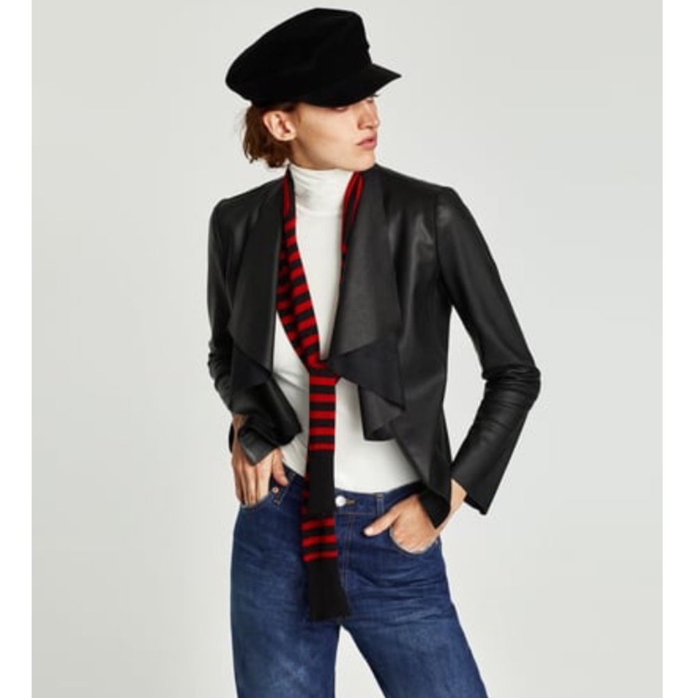 Zara faux leather jacket